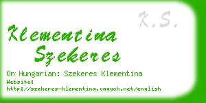 klementina szekeres business card